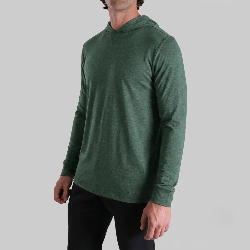 Áo Hoodie Chính Hãng - 2UNDR Luxury Long Sleeve Hooded Tee “Forest Green” - 2UNDR-FGREEN