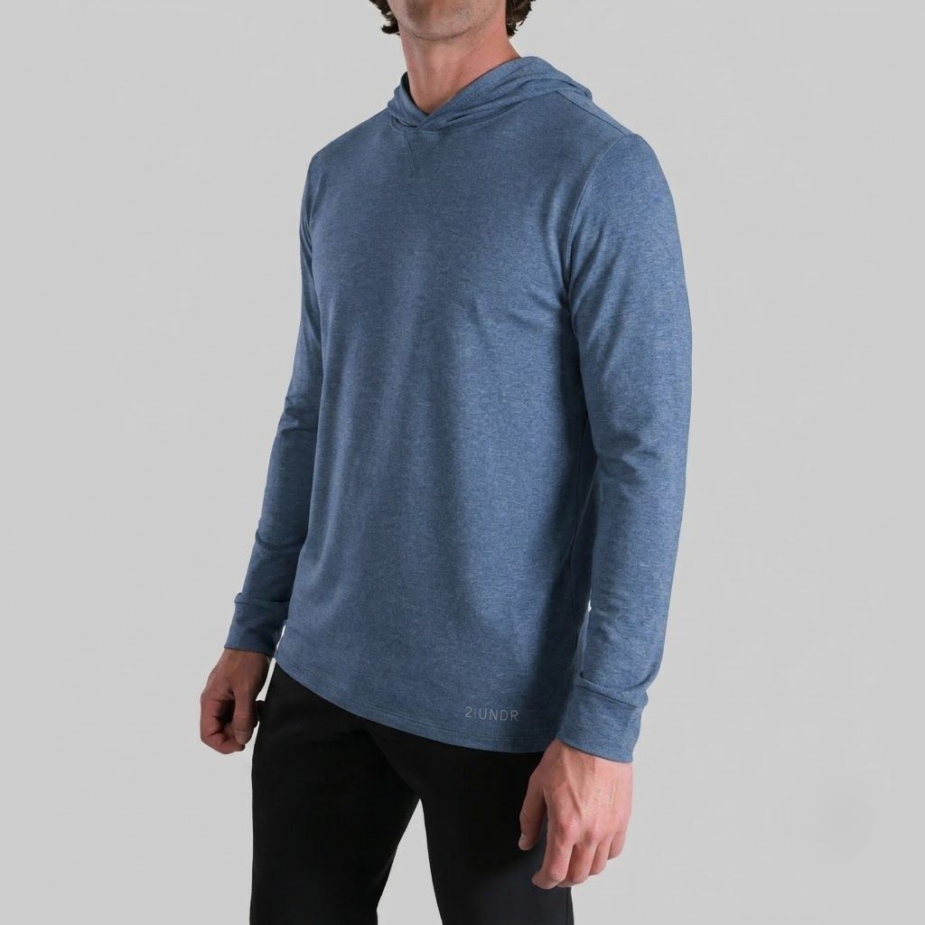 Áo Hoodie Chính Hãng - 2UNDR Luxury Long Sleeve Hooded Tee “Indigo” - 2UNDR-INDIGO