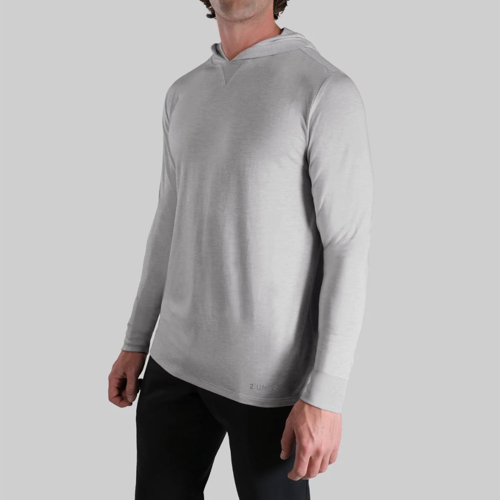 Áo Hoodie Chính Hãng - 2UNDR Luxury Long Sleeve Hooded Tee “Grey” - 2UNDR-GREY