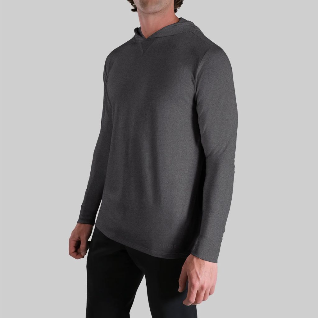 Áo Hoodie Chính Hãng - 2UNDR Luxury Long Sleeve Hooded Tee “Charcoal” - 2UNDR-CHARCOAL