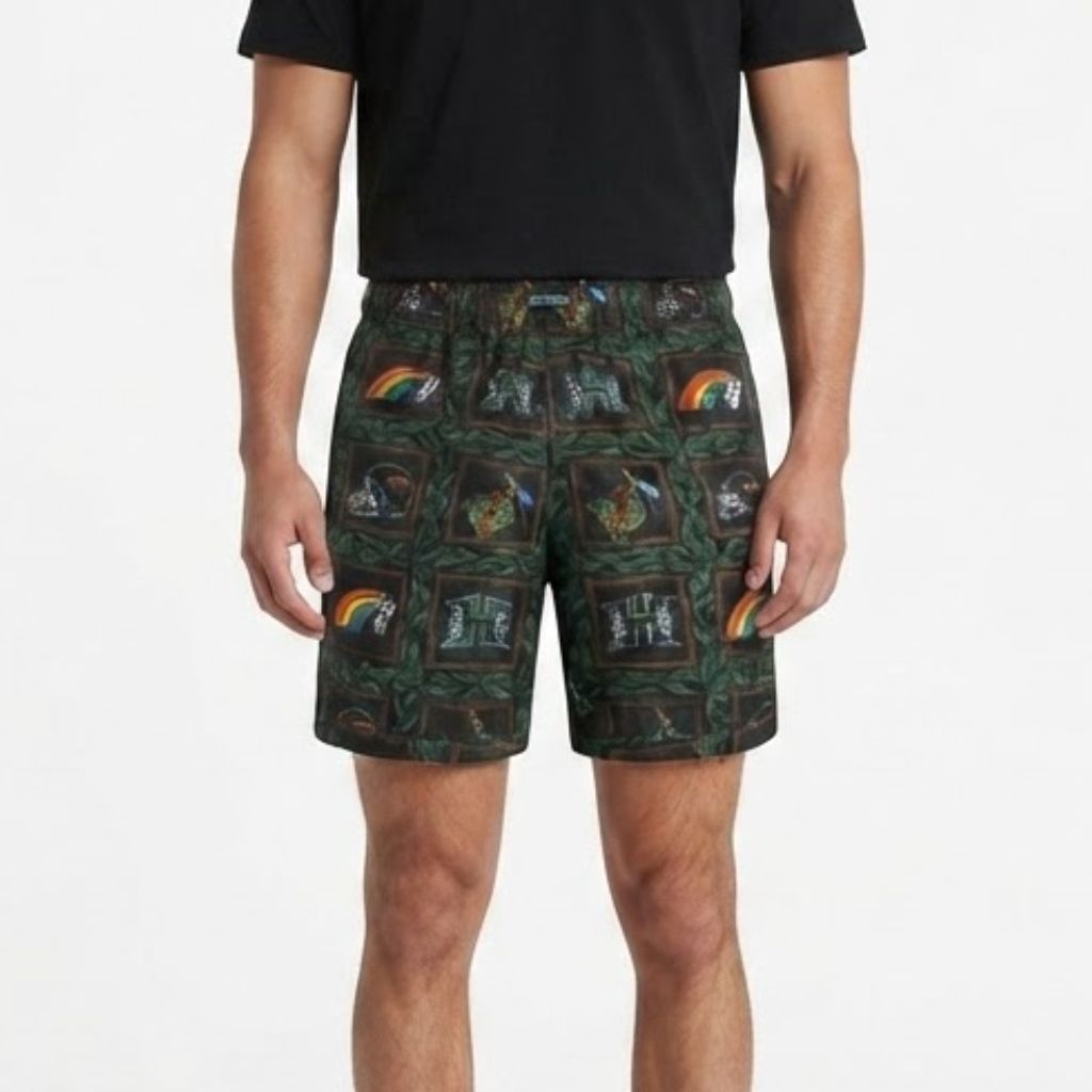 Quần Shorts Chính Hãng - SPECLO Men's Drawstring Waist All-Over Beach Shorts - SPL0907-002