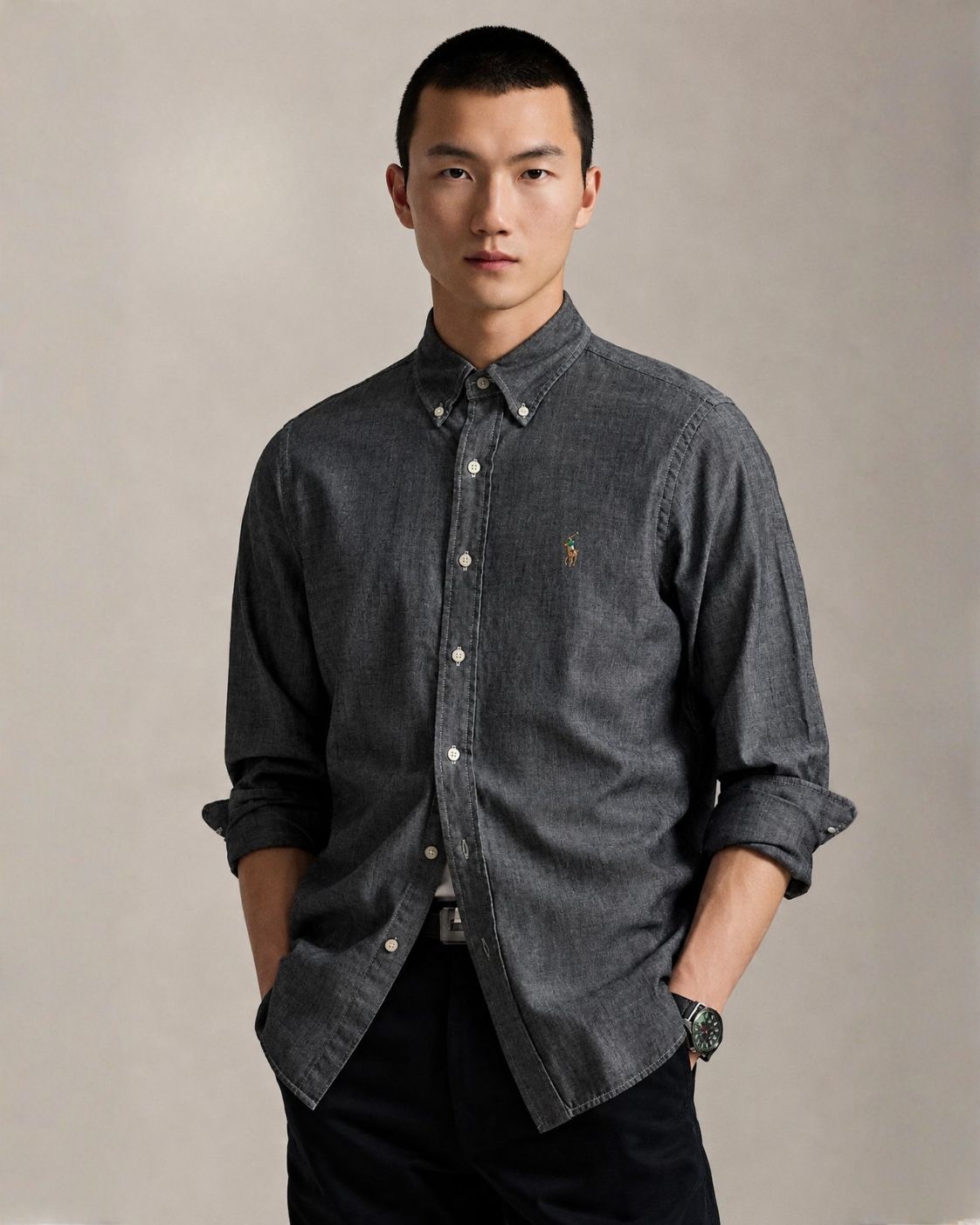Áo Sơ Mi Chính Hãng - Polo Ralph Lauren Classic Fit ChamBray 