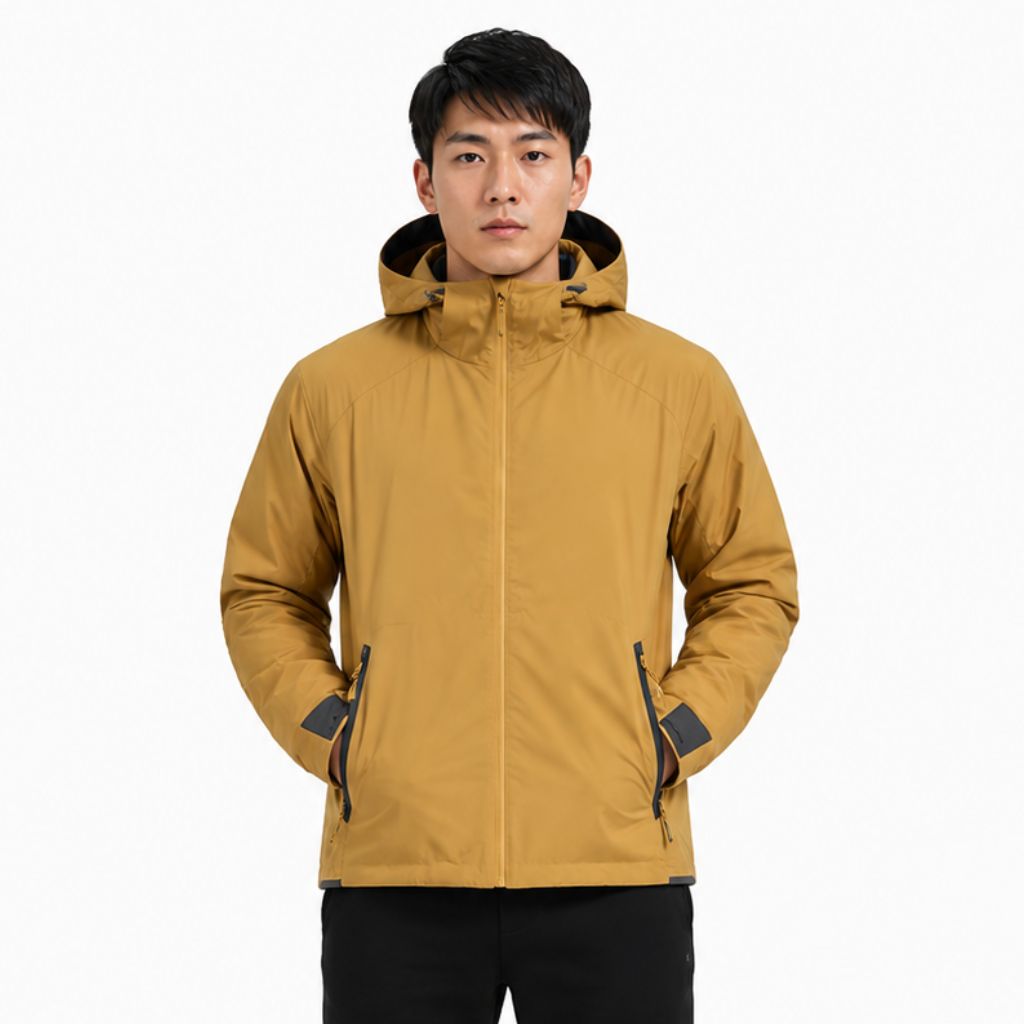 Áo Khoác Gió Chính Hãng - All In Motion Windbreaker Camo Stone Hood Lightweight Packable Jacket - AMW2007-009