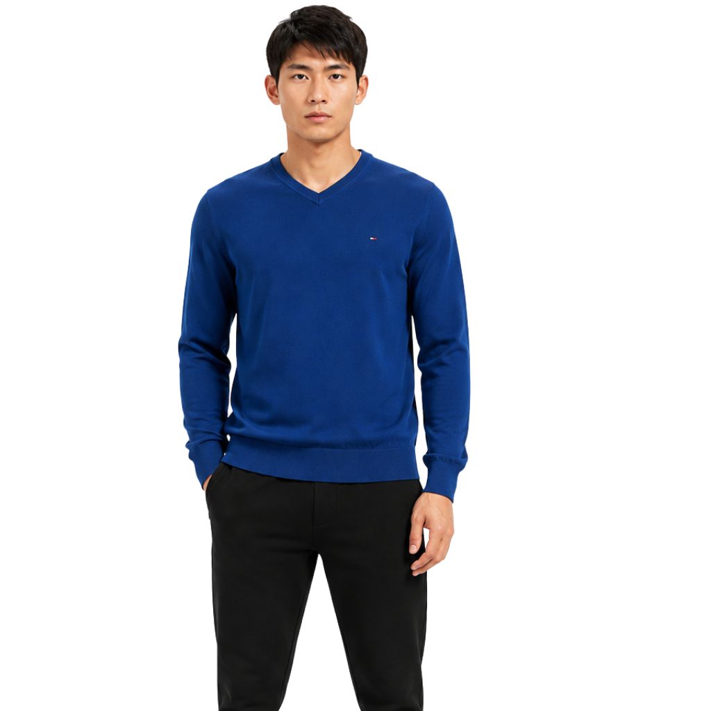 Áo Sweater Chính Hãng - Tommy Hilfiger V-neck Regular Fit 