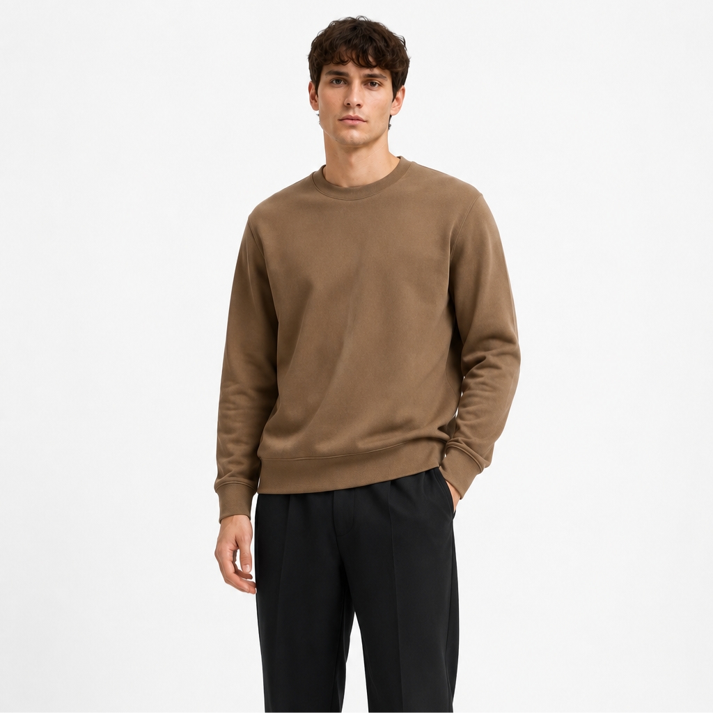 Áo Sweater Chính Hãng - Uniqlo Relaxed Fit Crew Neck Pullover Sweatshirt 
