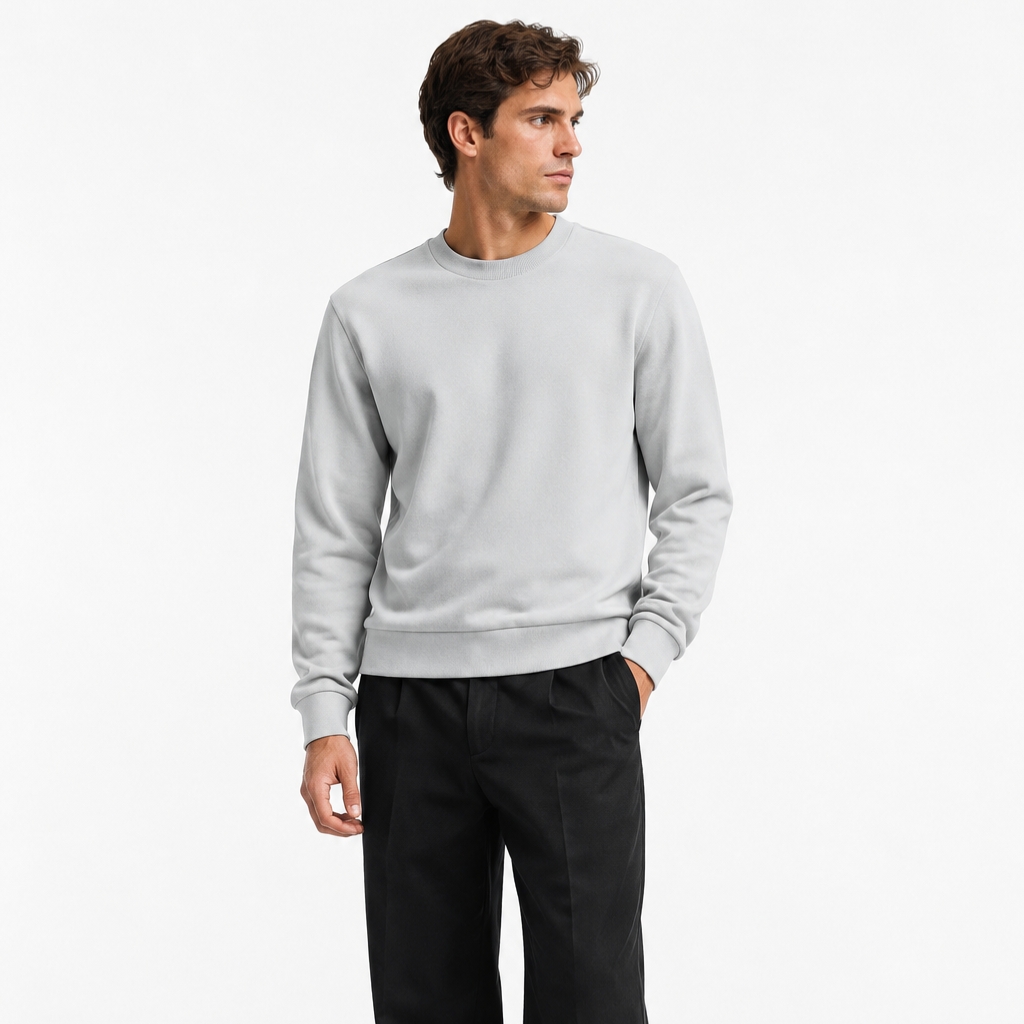 Áo Sweater Chính Hãng - Uniqlo Relaxed Fit Crew Neck Pullover Sweatshirt 