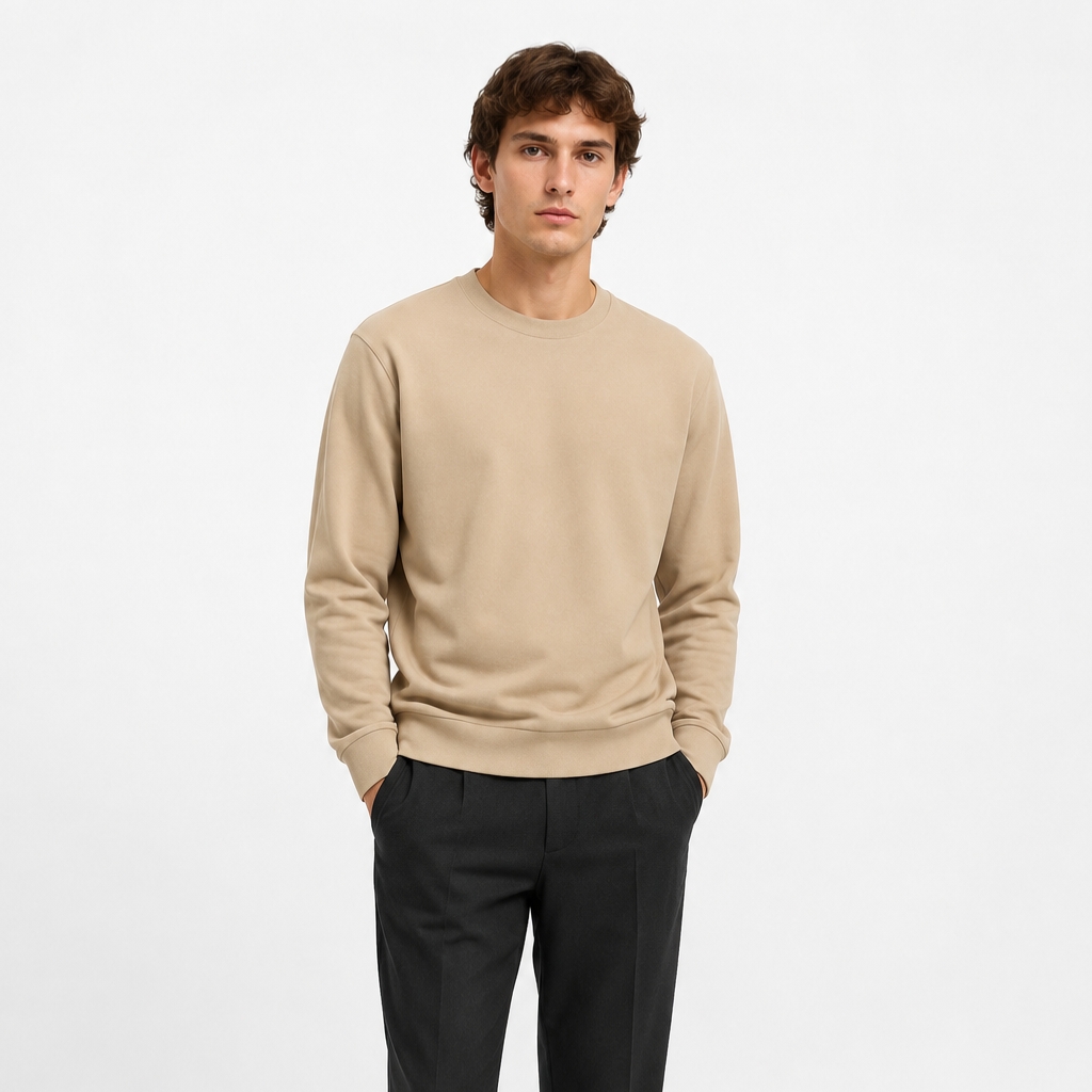 Áo Sweater Chính Hãng - Uniqlo Relaxed Fit Crew Neck Pullover Sweatshirt 