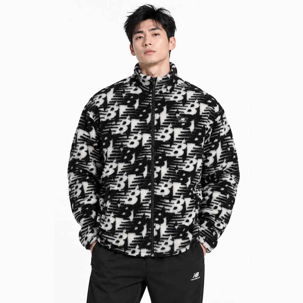 Áo Khoác Chính Hãng - New Blance Men's Monogram Full Zip Fleece Jacket 