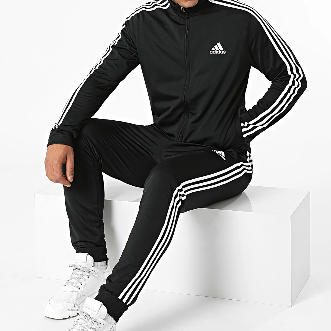 Bộ Thể Thao Chính Hãng - Adidas  Striped Tracksuit 'Black' -  GK9651