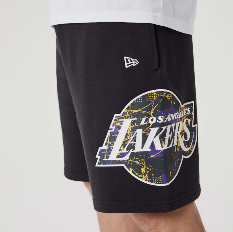 QUẦN SHORT - New Era LA Lakers NBA Team Logo Black Shorts - 60332216 Quyetsneaker