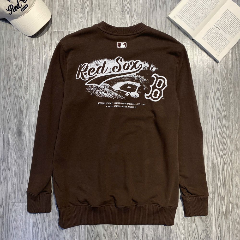 Áo Sweater Chính Hãng - Áo MLB Cube Mono Boston Red Sox 