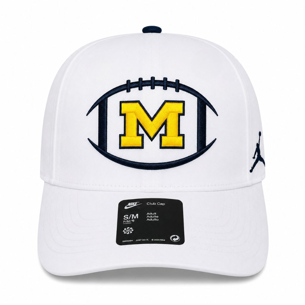 Phụ Kiện Chính Hãng - Mũ Jordan Michigan Wolverines Structured Adjustable Football 