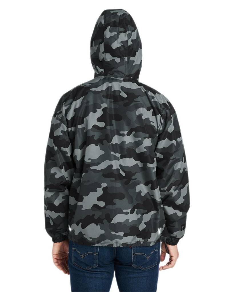 Áo Hoodie Gió Dù Champion Adult Packable Anorak 1/4 Zip Jacket - CO200-Camo Black