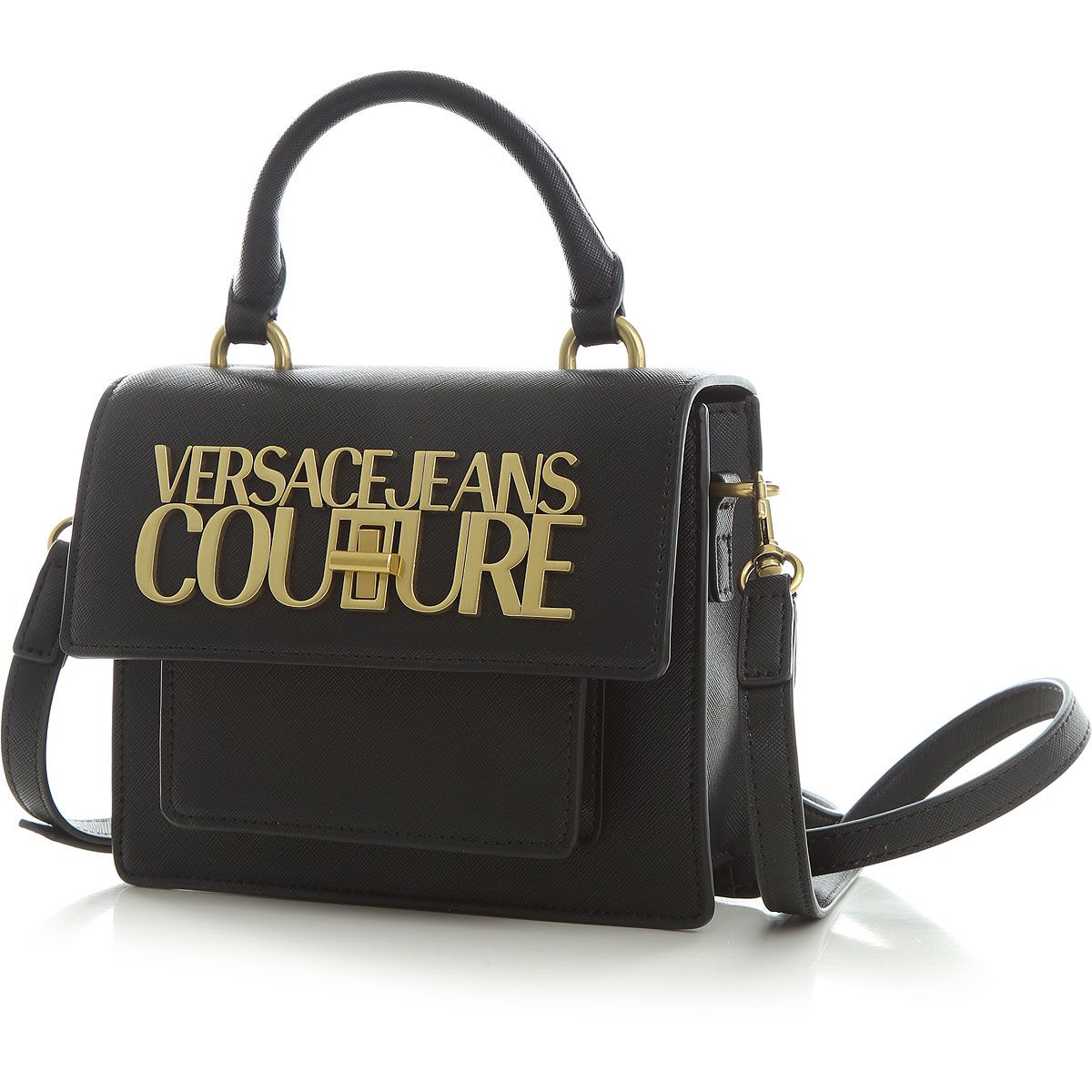 PHỤ KIỆN CHÍNH HÃNG - Túi Nữ Versace Jeans Couture Fall Winter Logo Lock Bag in Black - 71VA4BL4-71879-899