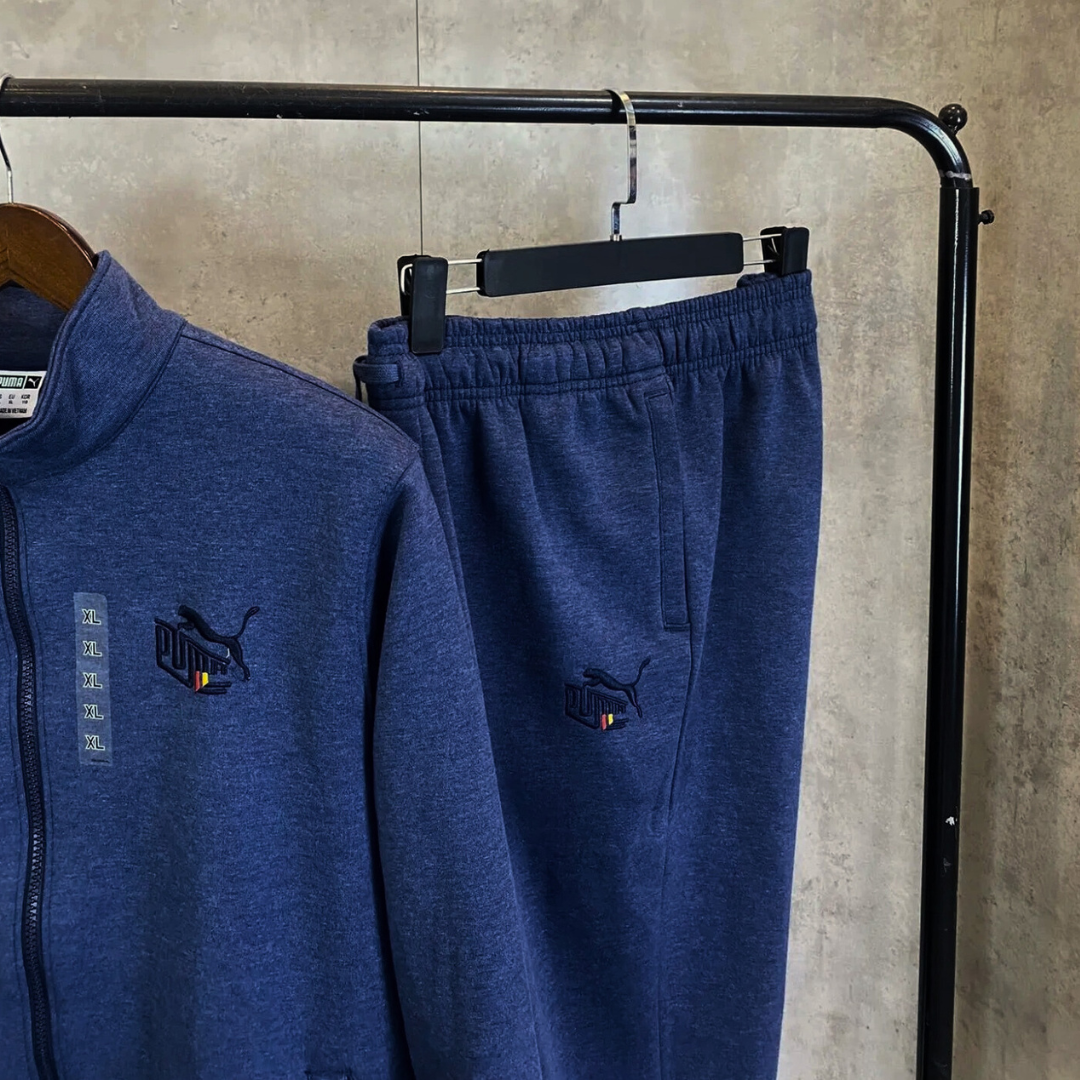 Bộ Thể Thao Chính Hãng - Puma Jeans Jogger Navy Đậm - BPM-455