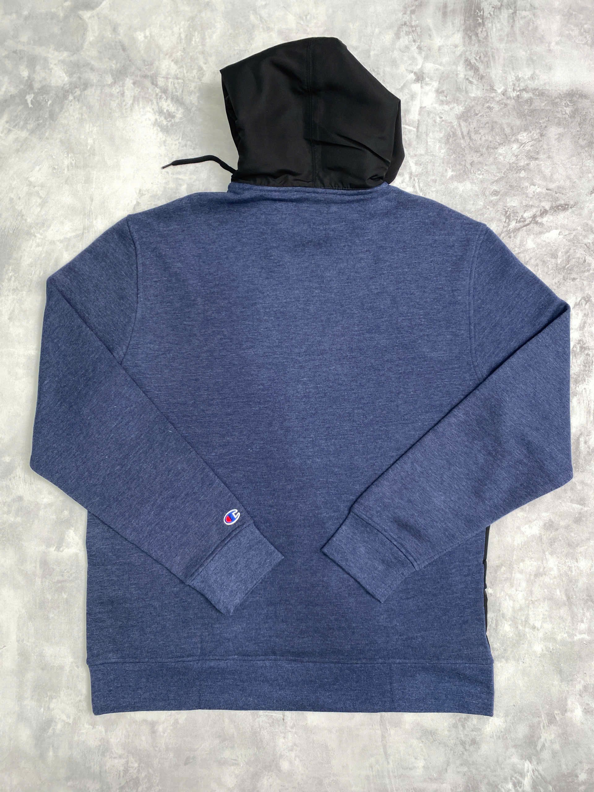 Áo Hoodie Chính Hãng - Champion Men’s Fleece Lined Hoodie “Navy/Black” - CH-QZ-NV1