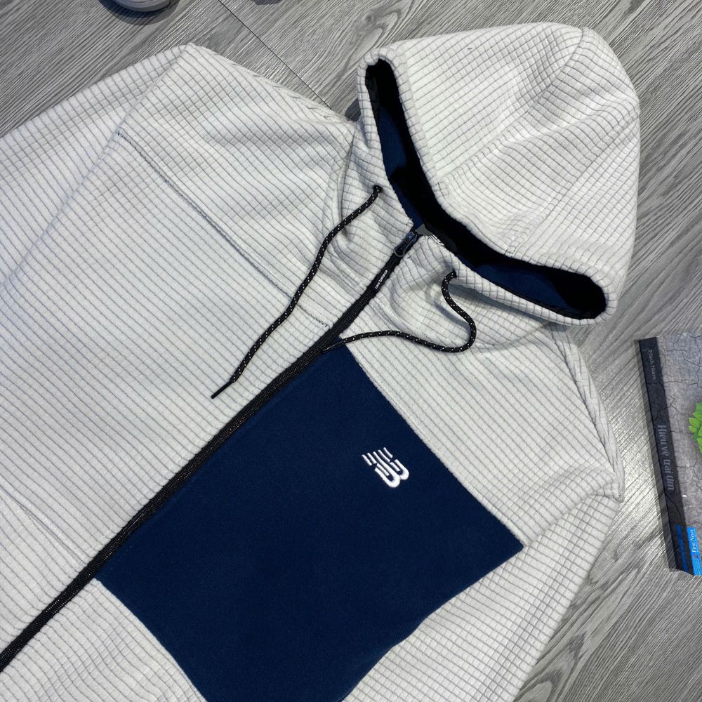 Áo Khoác Chính Hãng - New Balance Men’s Hoodie Jacket Dark Grey/Navy - NB471390