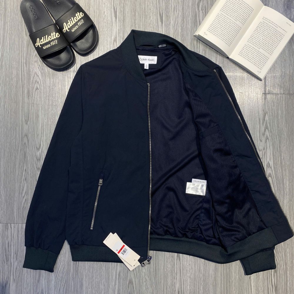 Áo Khoác Chính Hãng - CALVIN KLEIN Solid Full Zip Bomber Jacket Men's 