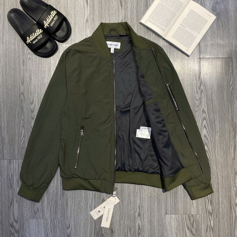 Áo Khoác Chính Hãng - CALVIN KLEIN Solid Full Zip Bomber Jacket Men's 