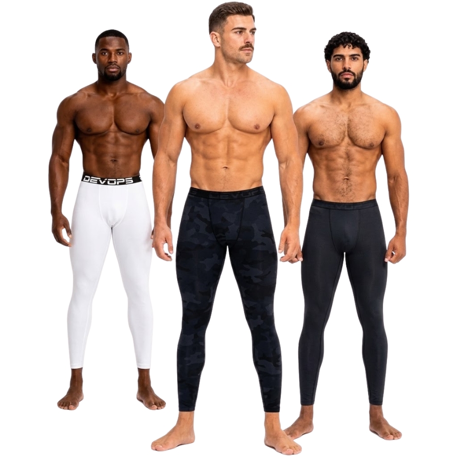 QUẦN DÀI CHÍNH HÃNG - DEVOPS Men's Compression Pants Athletic Leggings - B09XPWHWV6