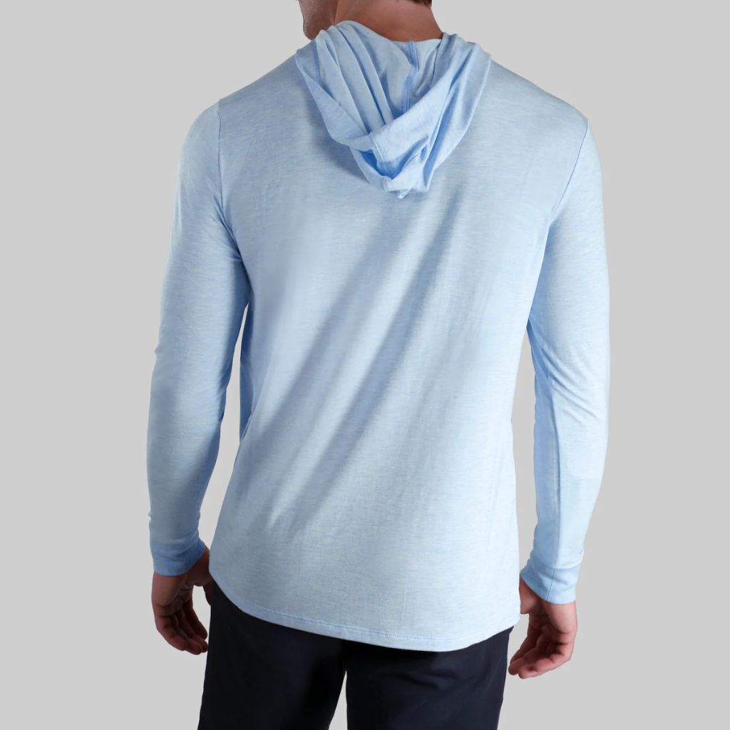 Áo Hoodie Chính Hãng - 2UNDR Luxury Long Sleeve Hooded Tee “Light Blue” - 2UNDR-LBLUE