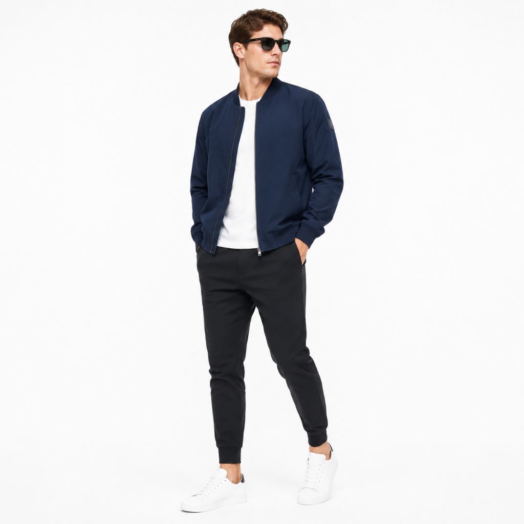 Áo Khoác Chính Hãng - Calvin Klein Men's Lightweight Bomber Jacket ‘Navy’ - C24037AZ-NAY