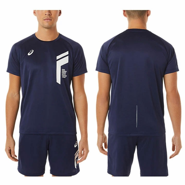 Áo Tshirts Chính Hãng - Asic LIMO Dry Training Casual 'Navy' - 2031C893-100