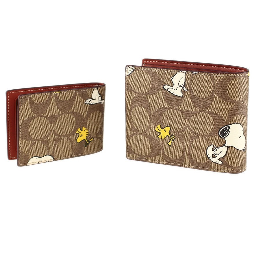 Phụ Kiện Chính Hãng - Sét Ví & Card Holder Coach 2in1 Dog Peanuts ' - VC27