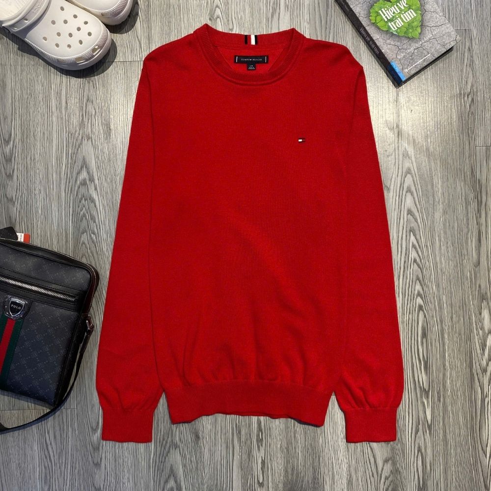 Áo Sweater Chính Hãng - Áo Len Tommy Hilfiger 'Red' - 78J8222-06