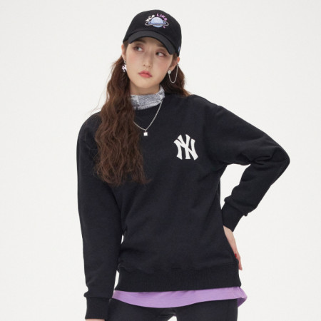 Áo Sweater Chính Hãng - MLB Planet Overfit Sweatshirt New York Yankees 'Black' - 3AMTL0114 - 50BKS