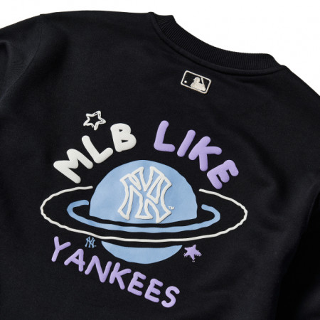 Áo Sweater Chính Hãng - MLB Planet Overfit Sweatshirt New York Yankees 'Black' - 3AMTL0114 - 50BKS