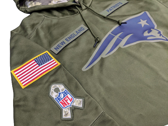 Áo Hoodie Nỉ Nam Nike NFL New England Patriots 'Olive'  - 944243-395