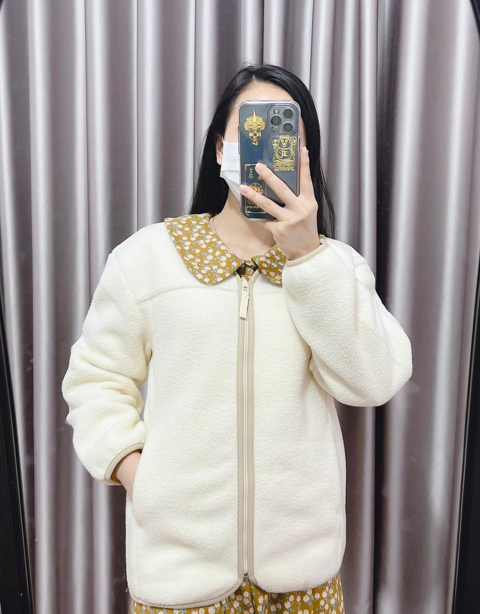 ÁO CARDIGAN - LÔNG CỪU POLHAM CREAM - PHA1TC3200B