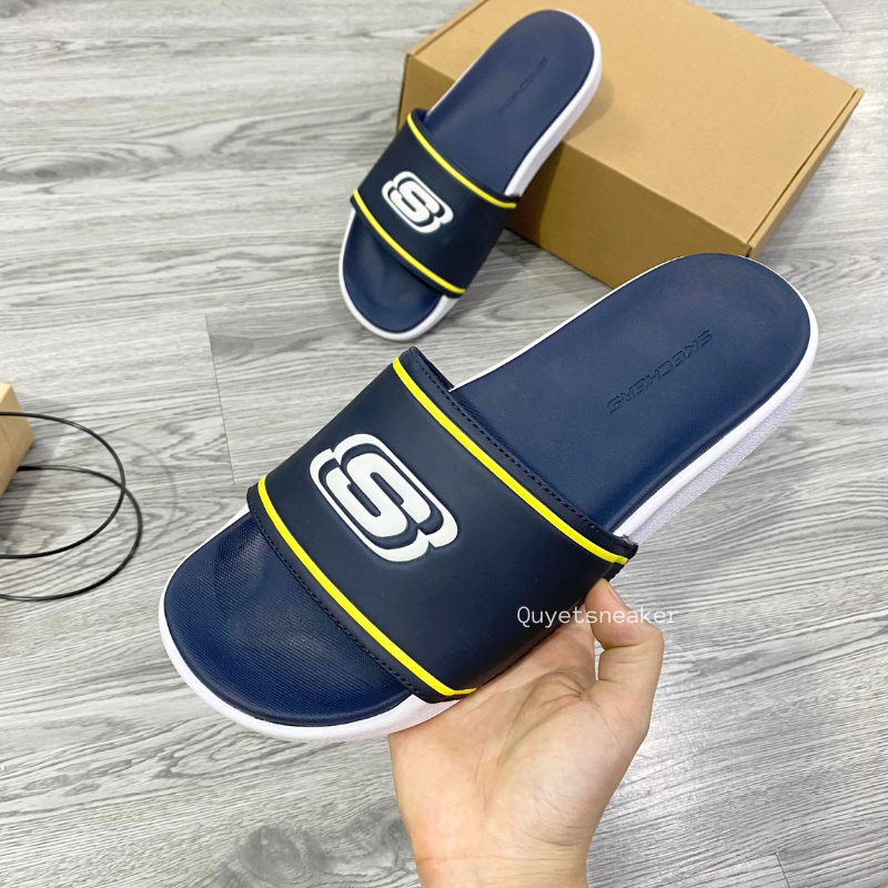 Dép Chính Hãng - Skechers Men Sport Casual Side Lines 2 Sandals 'Navy/White' - 8790082-19