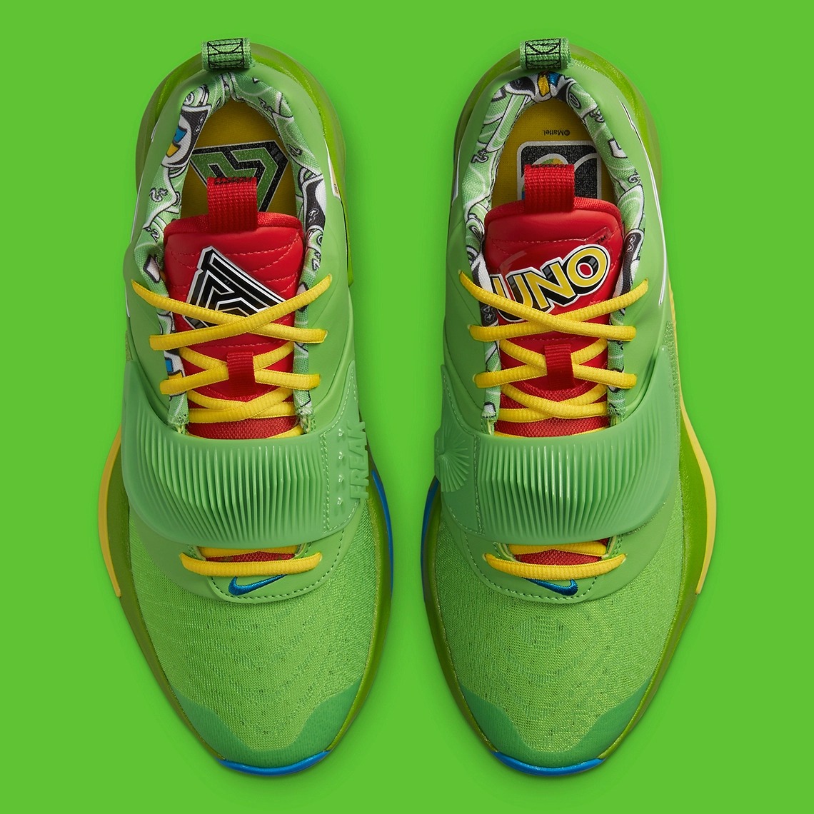 Giày Bóng Rổ Chính Hãng Nike UNO X Zoom Freak 3 Green/Red-Yellow - DC9364-300