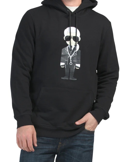 Áo Hoodie Nỉ Nam Karl Lagerfeld Paris Black - HK010-01