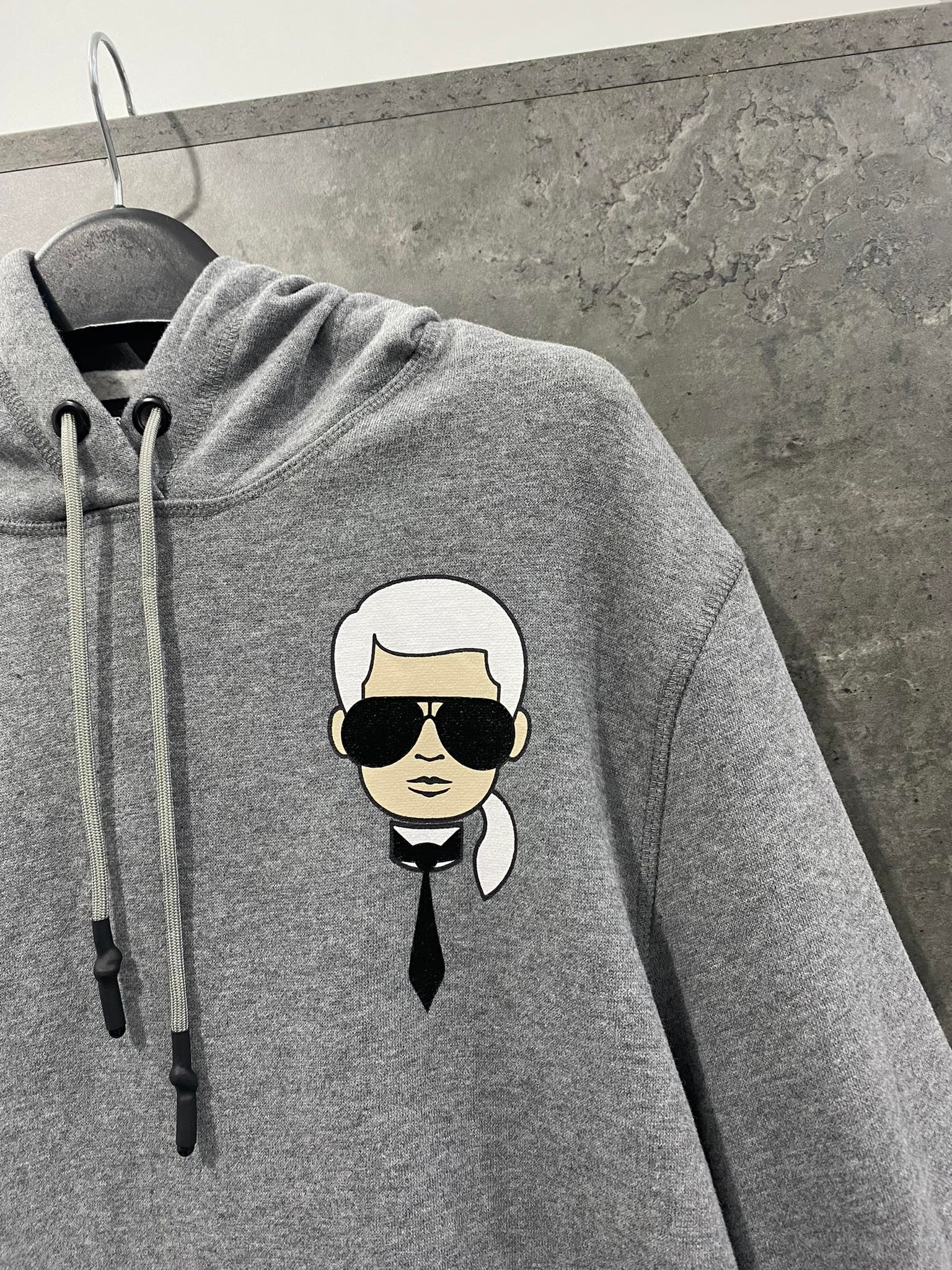 Áo Hoodie Nỉ Nam Karl Lagerfeld Paris Men's Grey - HK060-03