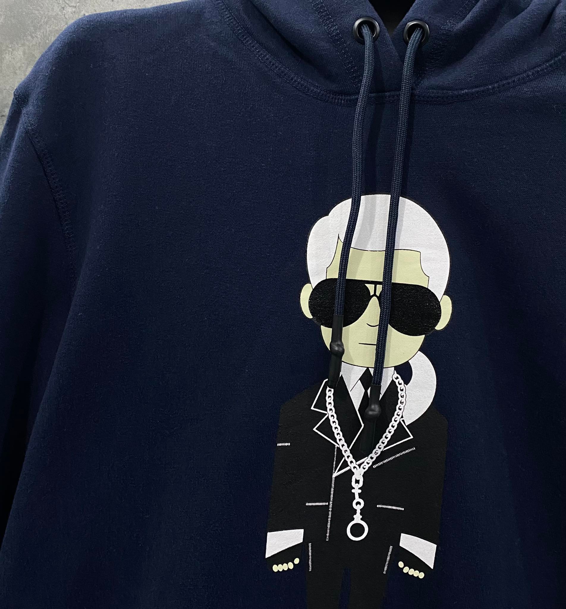 Áo Hoodie Nỉ Nam Karl Lagerfeld Paris Dark Navy - HK451-01