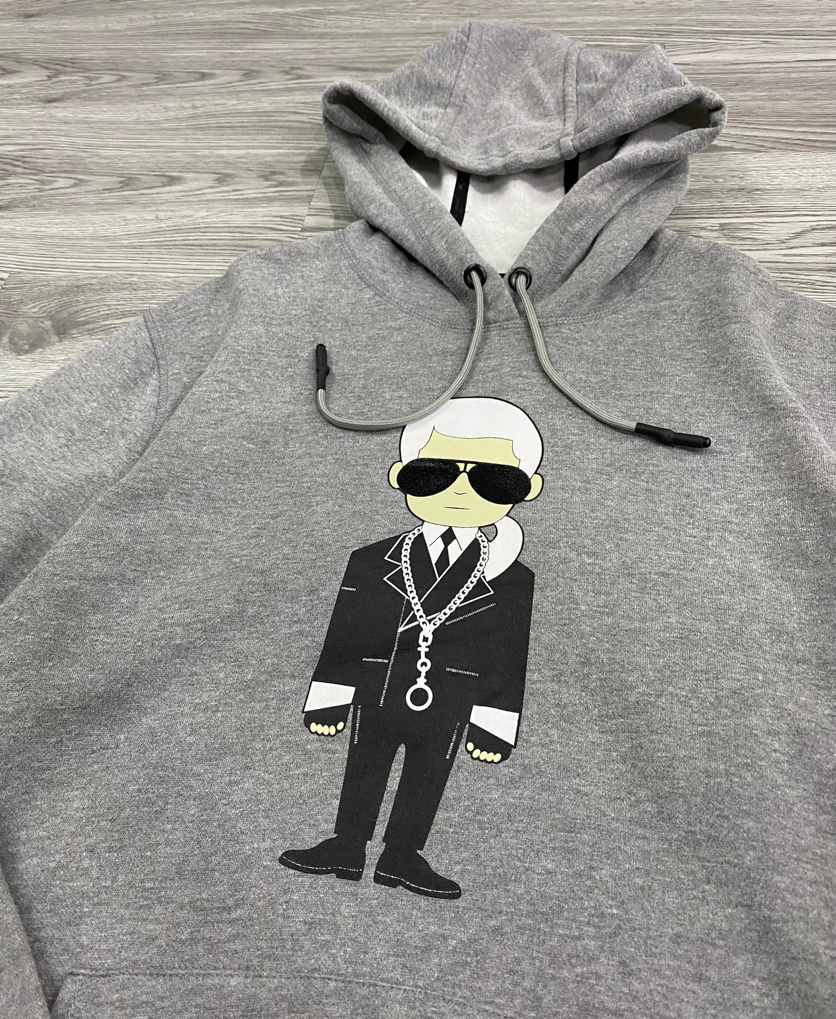 Áo Hoodie Nỉ Nam Karl Lagerfeld Paris Grey - HK060-01