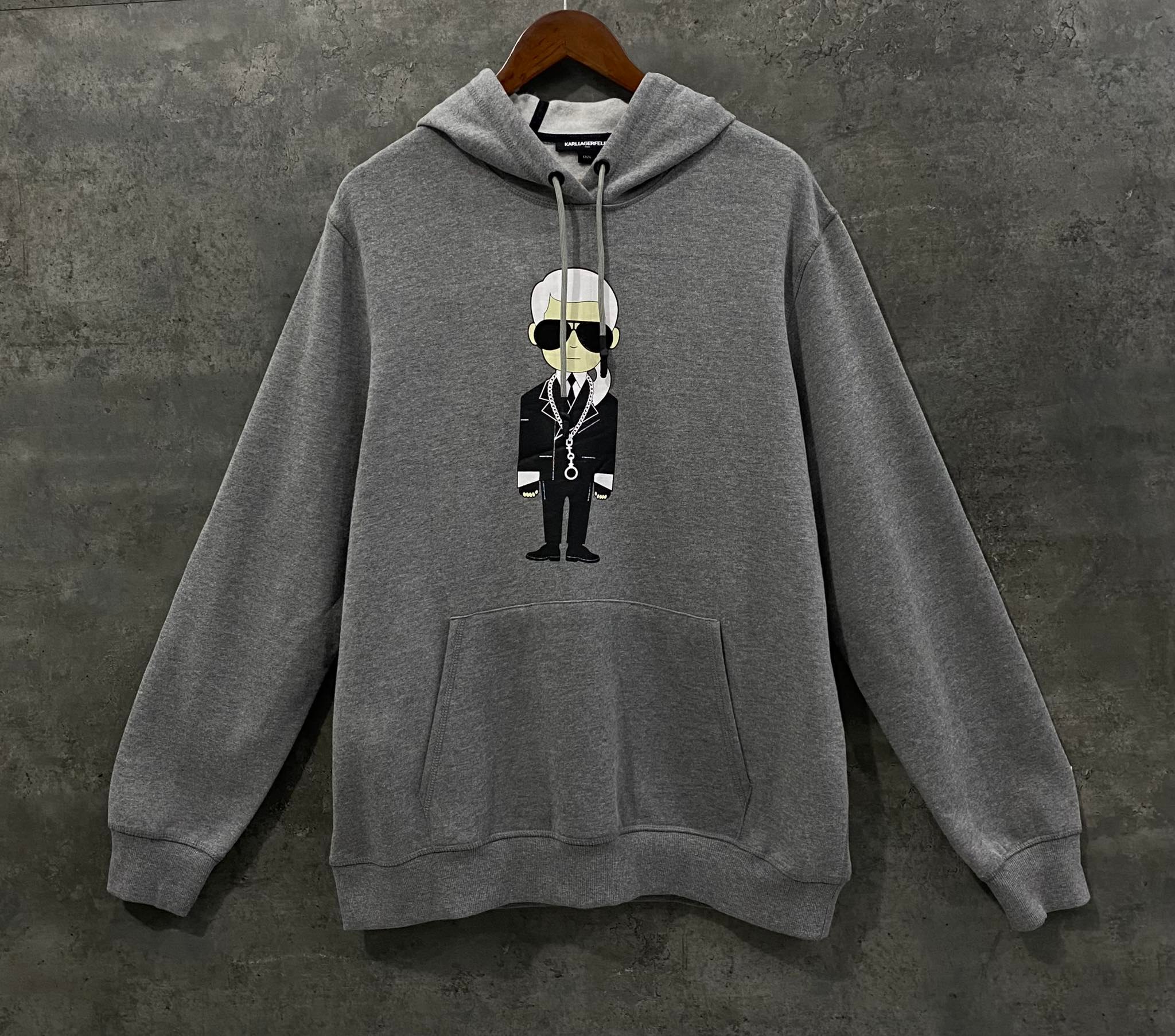 Áo Hoodie Nỉ Nam Karl Lagerfeld Paris Grey - HK060-01