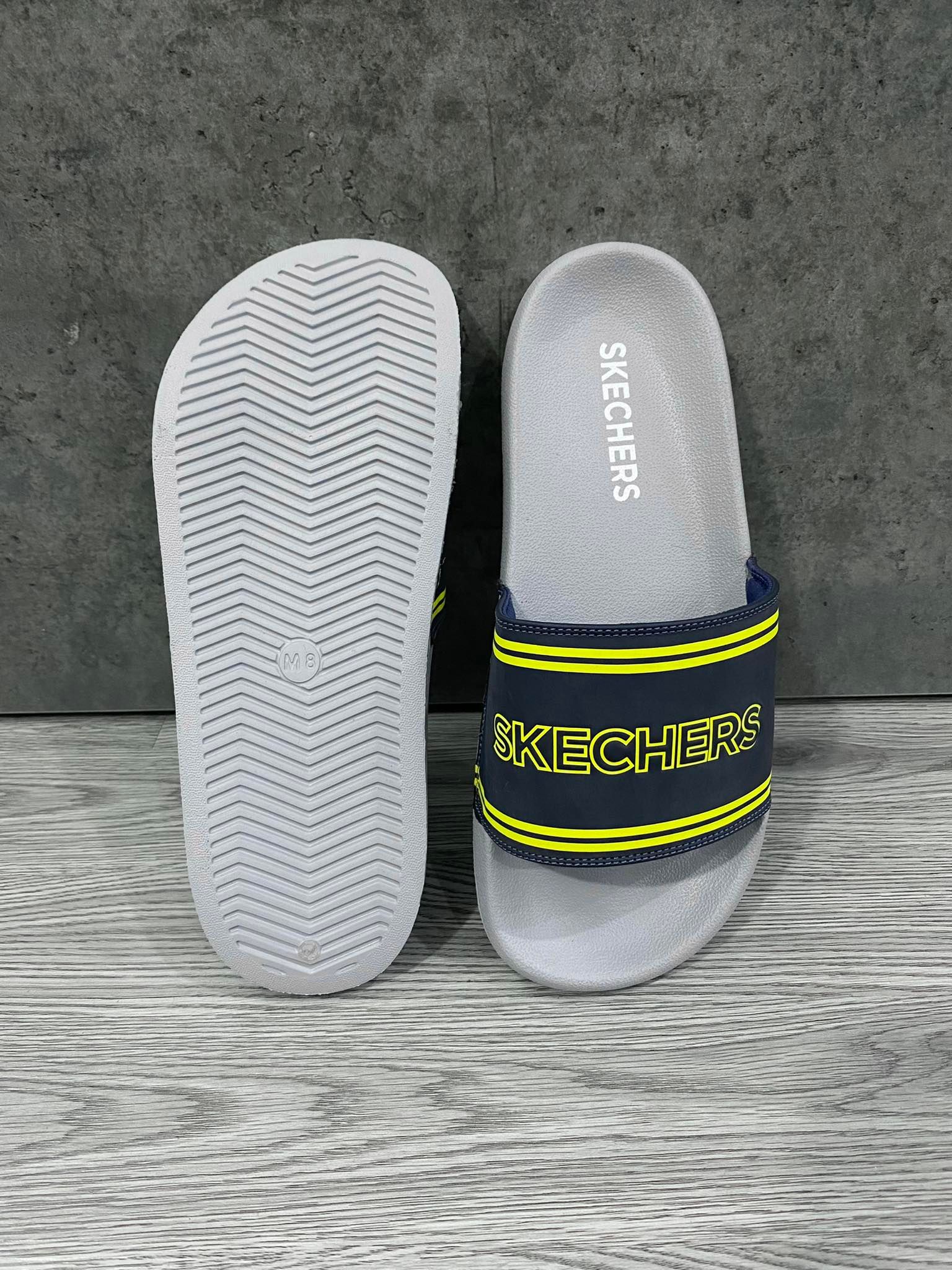 Dép Quai Ngang Skechers Men Sport Casual Side Lines 2 Sandals 'Grey/Black' - 8790108-10