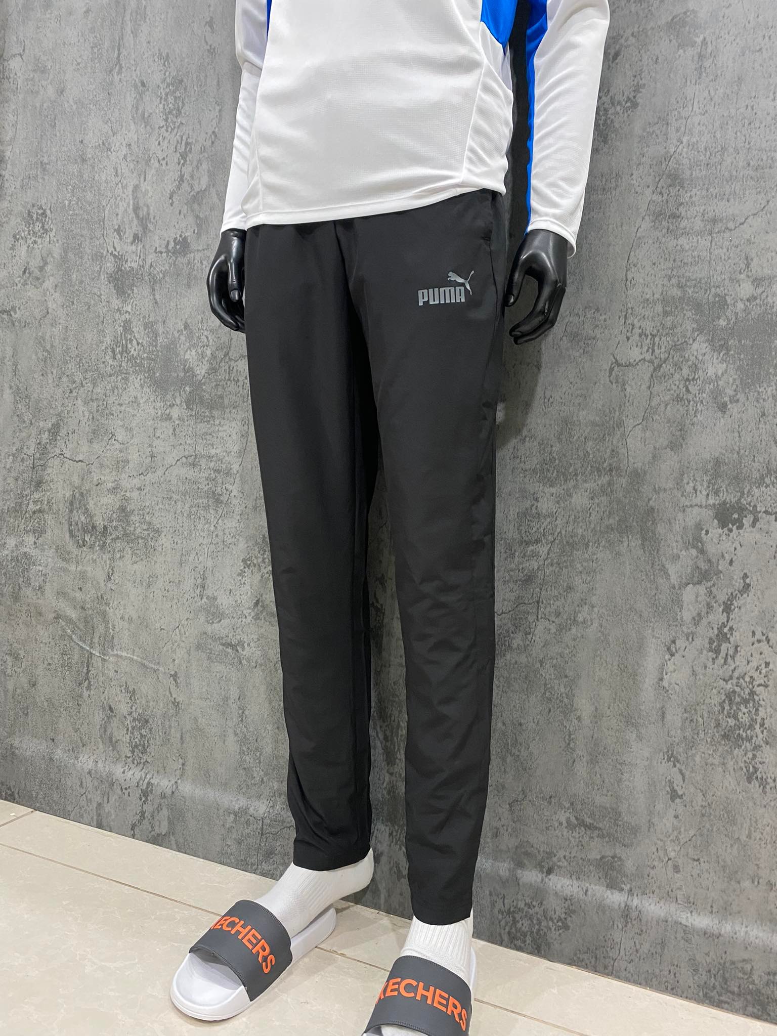 Quần Dài Chính Hãng - Puma Woven Logo/Text Pants 'Black' - 853934-01