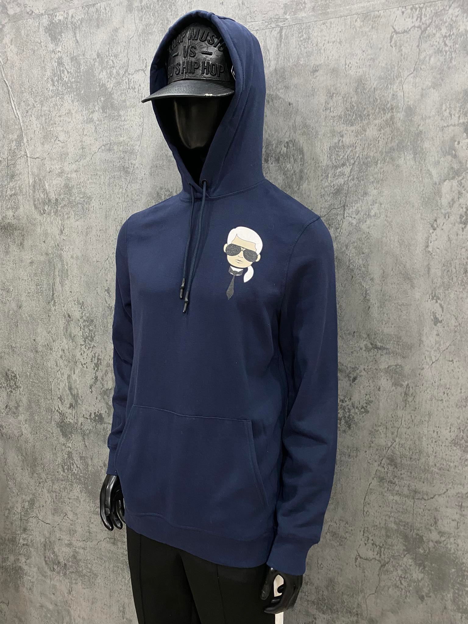 Áo Hoodie Nỉ Nam Karl Lagerfeld Paris Men's Navy - HK451-02