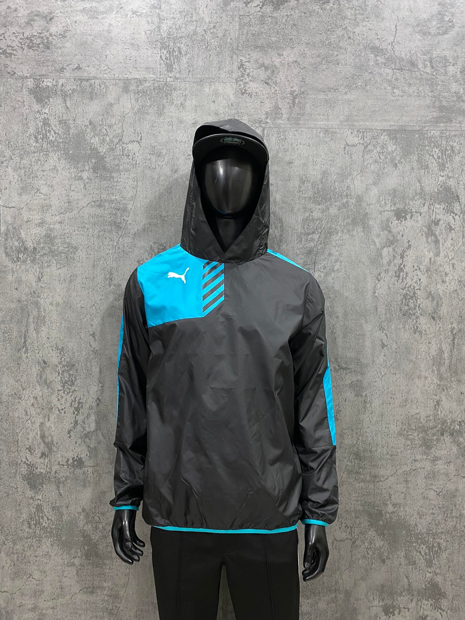 Áo Hoodie Gió Nam Puma Men's ''Black/Blue'' - 920432-01