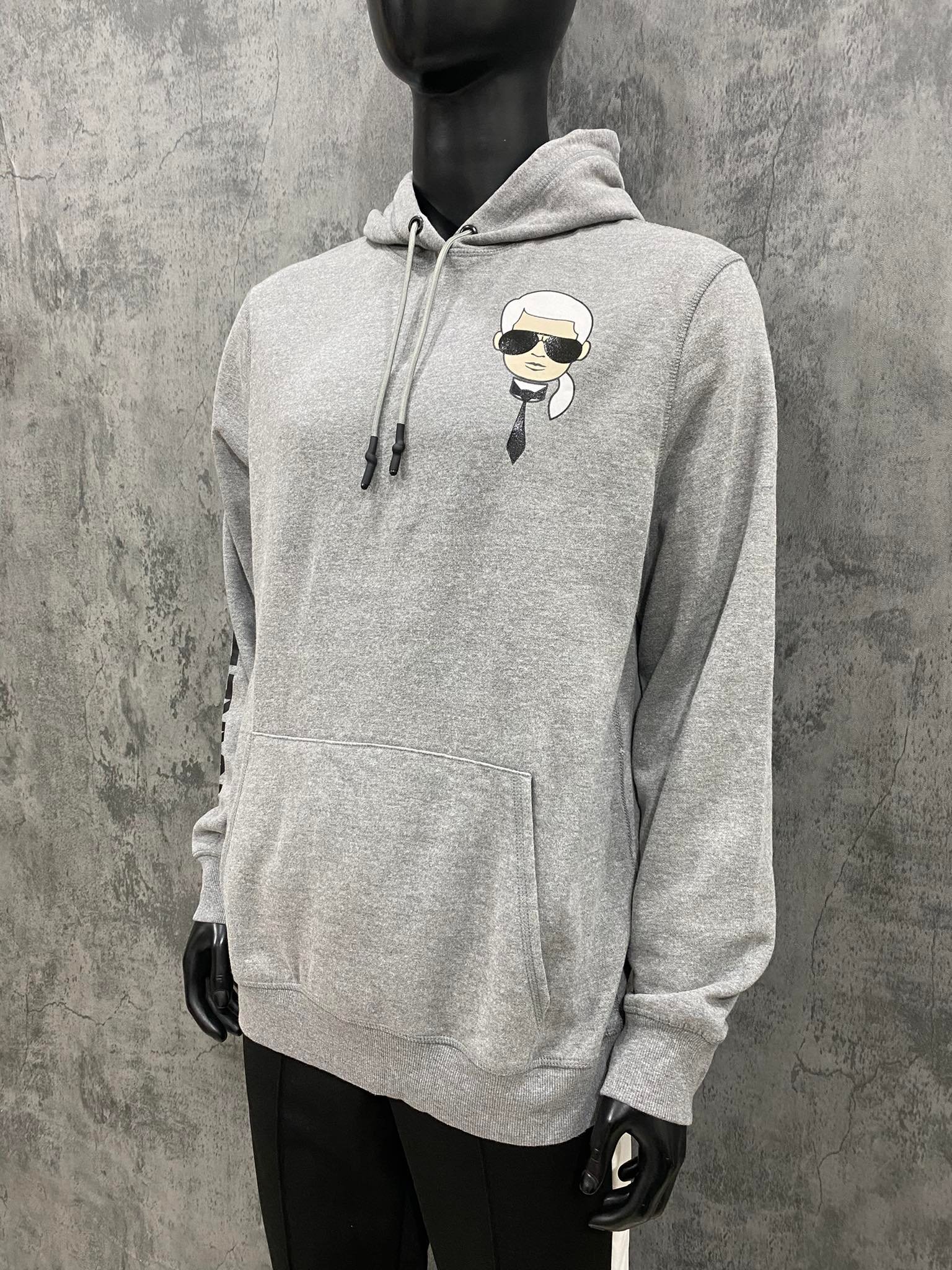 Áo Hoodie Nỉ Nam Karl Lagerfeld Paris Men's Grey - HK060-03