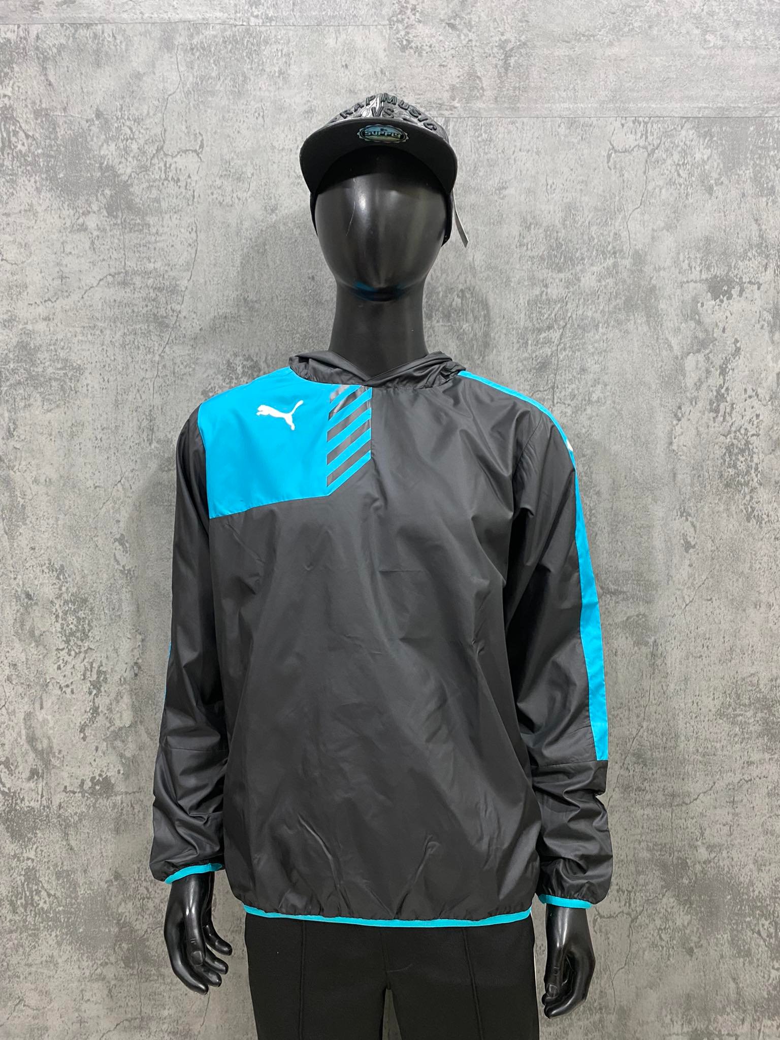 Áo Hoodie Gió Nam Puma Men's ''Black/Blue'' - 920432-01