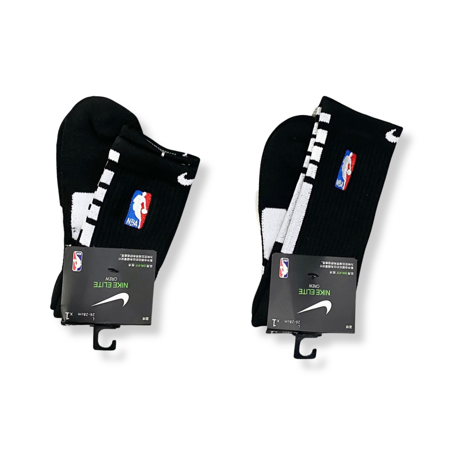 Phụ Kiện Chính Hãng - Tất Bóng Rổ Nike Training NBA  Elite Crew 'Đen/Trắng' (1 đôi) - SX7588-01