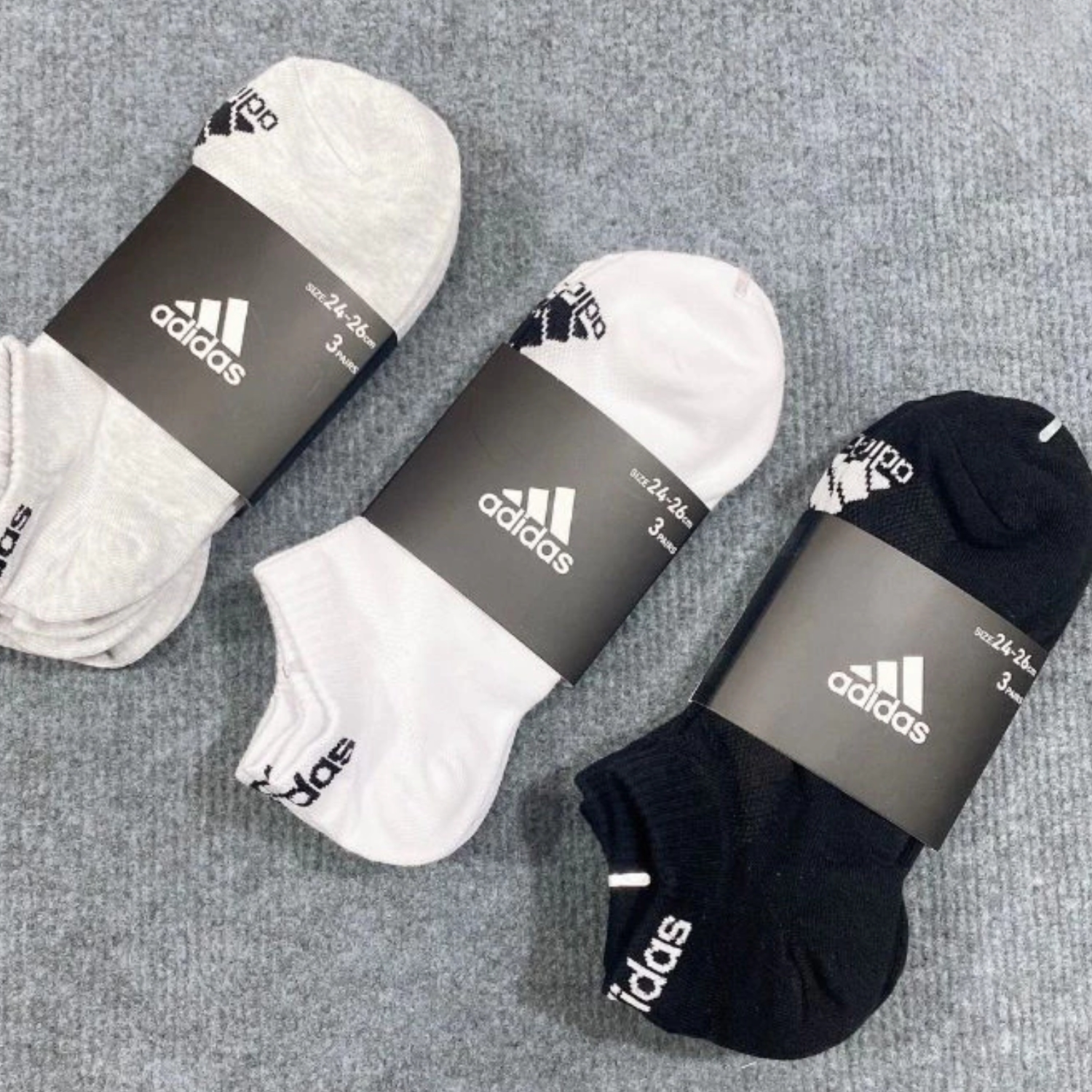 Phụ Kiện Chính Hãng - Tất Adidas Men's Superlite Aeroready ( 3 Đôi/Pack ) '' Medium Grey '' - IC1231