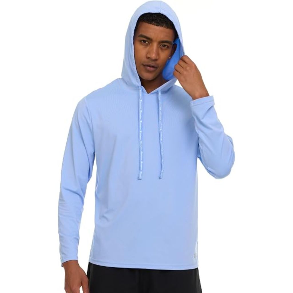 Áo Hoodie Chính Hãng - Champion UV-Protection Hoodie “Light Blue” - B0F7HYP217