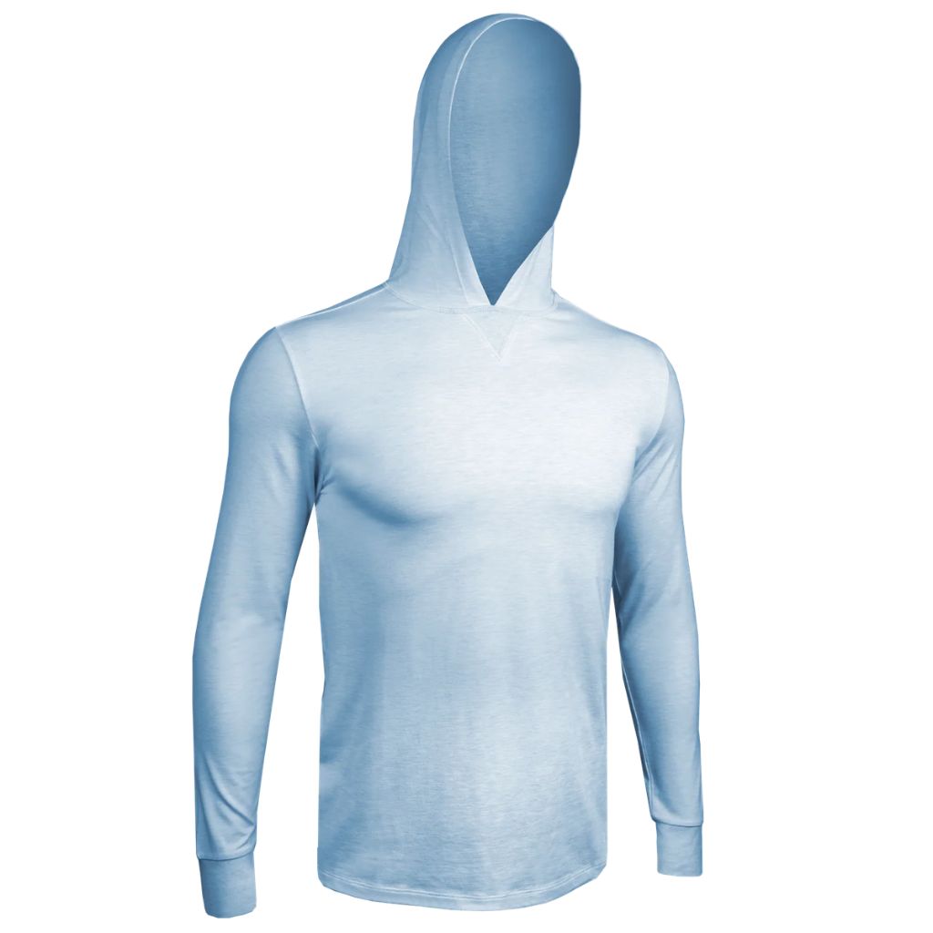 Áo Hoodie Chính Hãng - 2UNDR Luxury Long Sleeve Hooded Tee “Light Blue” - 2UNDR-LBLUE